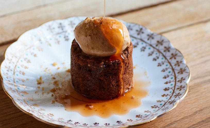 Apple cake at OAK Restaurant in Bath